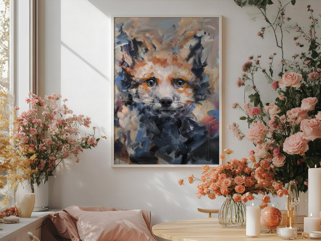 Abstract Painting Of A Wolf Pup