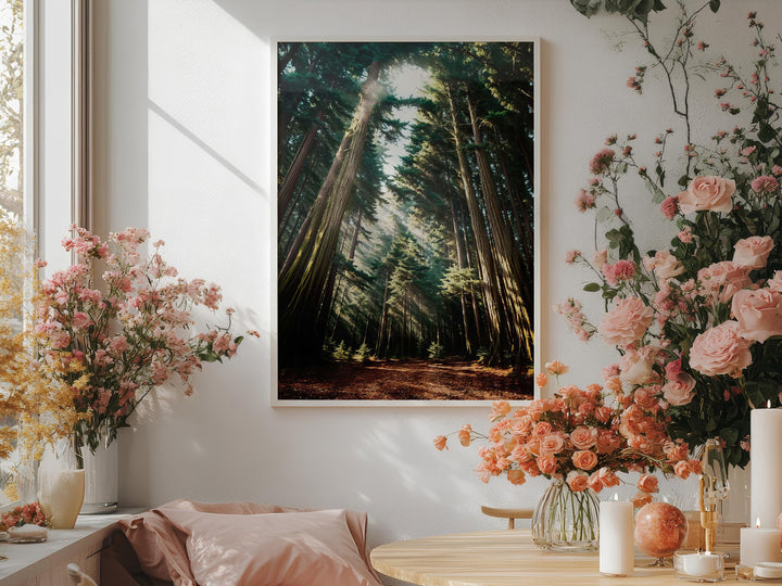 Mary in the Forest Canvas Print – Heavenly Mother Nature Art