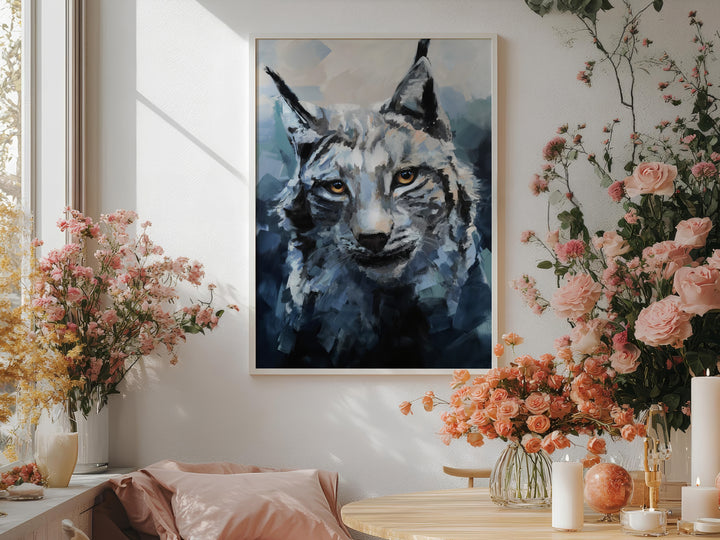 Abstract Painting of a Wild Cat