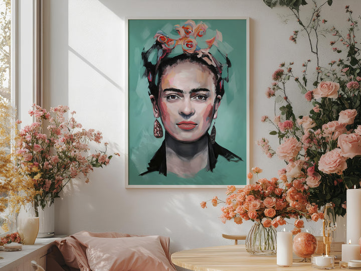 Frida Kahlo Portrait Canvas – Modern Feminine Art