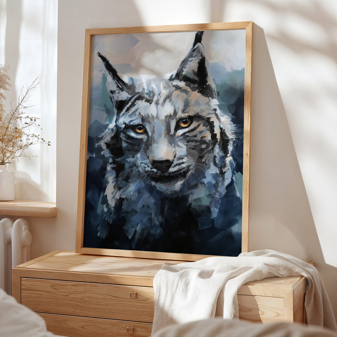 Abstract Painting of a Wild Cat