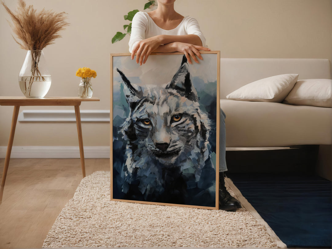 Abstract Painting of a Wild Cat