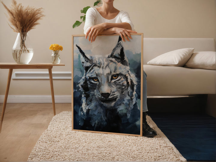Abstract Painting of a Wild Cat