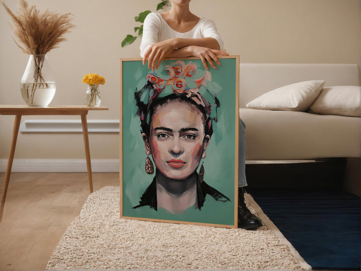 Frida Kahlo Portrait Canvas – Modern Feminine Art