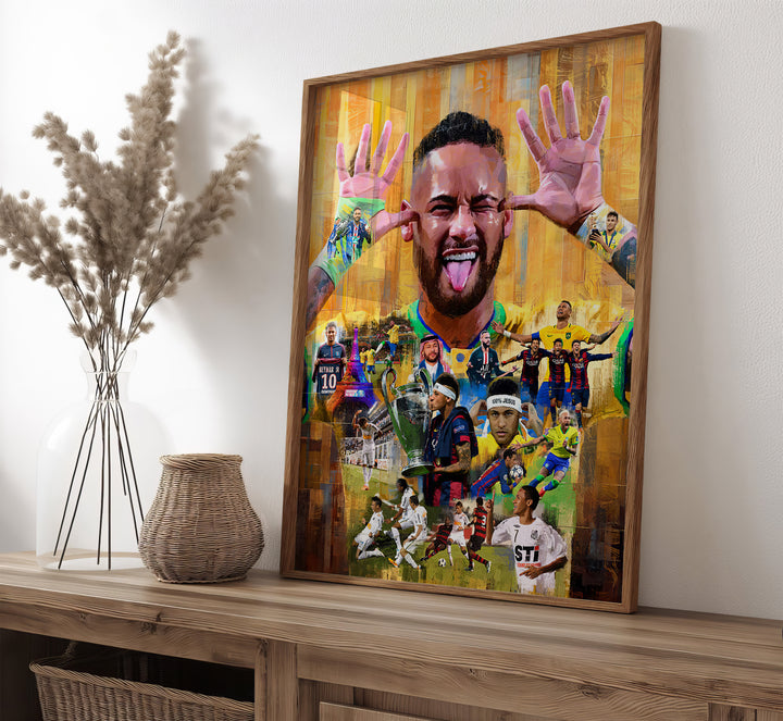 Neymar Footballer Steet Graffiti Pop Art