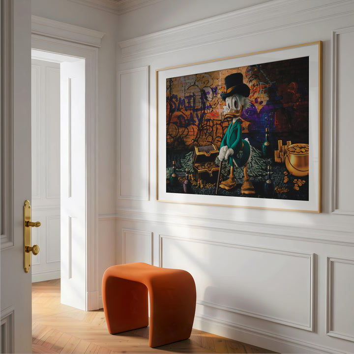 Uncle Scrooge Millionaire Painting – Pop Graffiti Canvas Wall Art