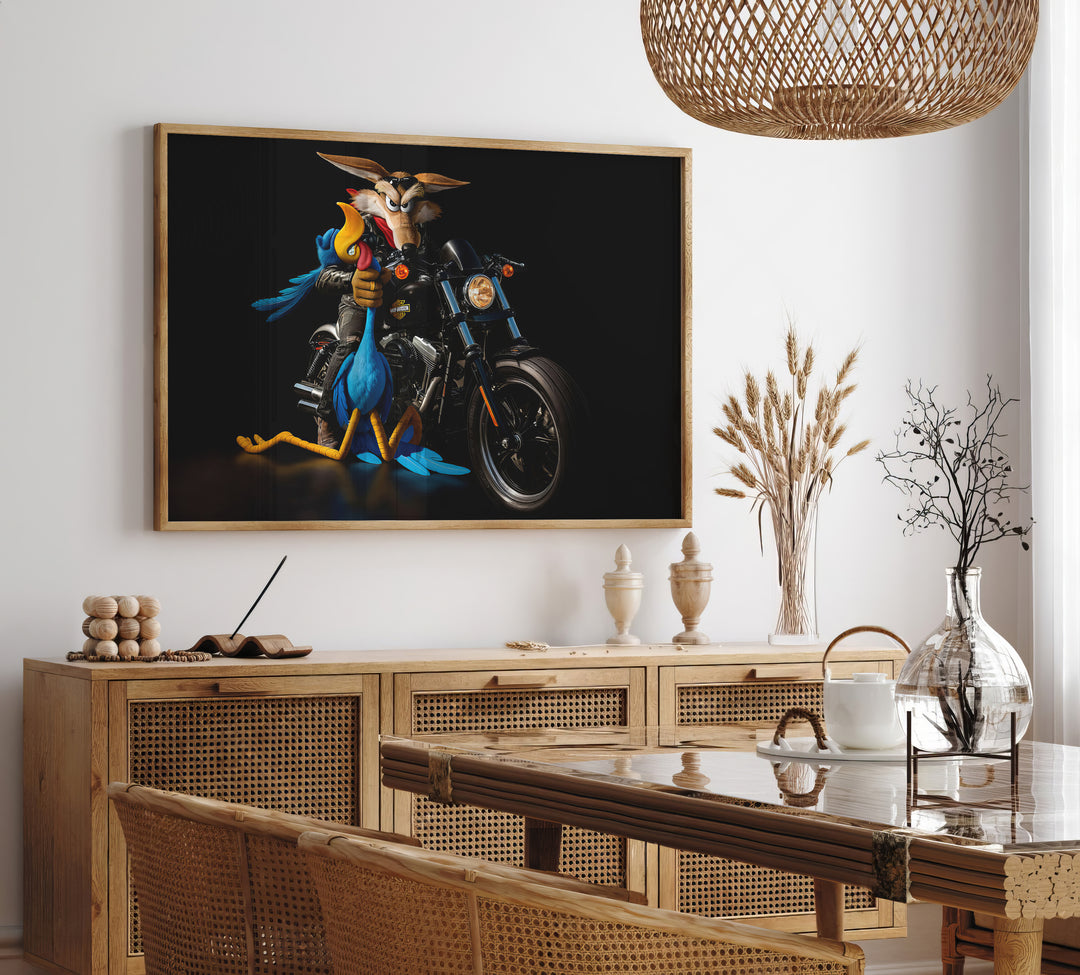 The Coyote’s Victory Canvas Print – Desert Wildlife Wall Art