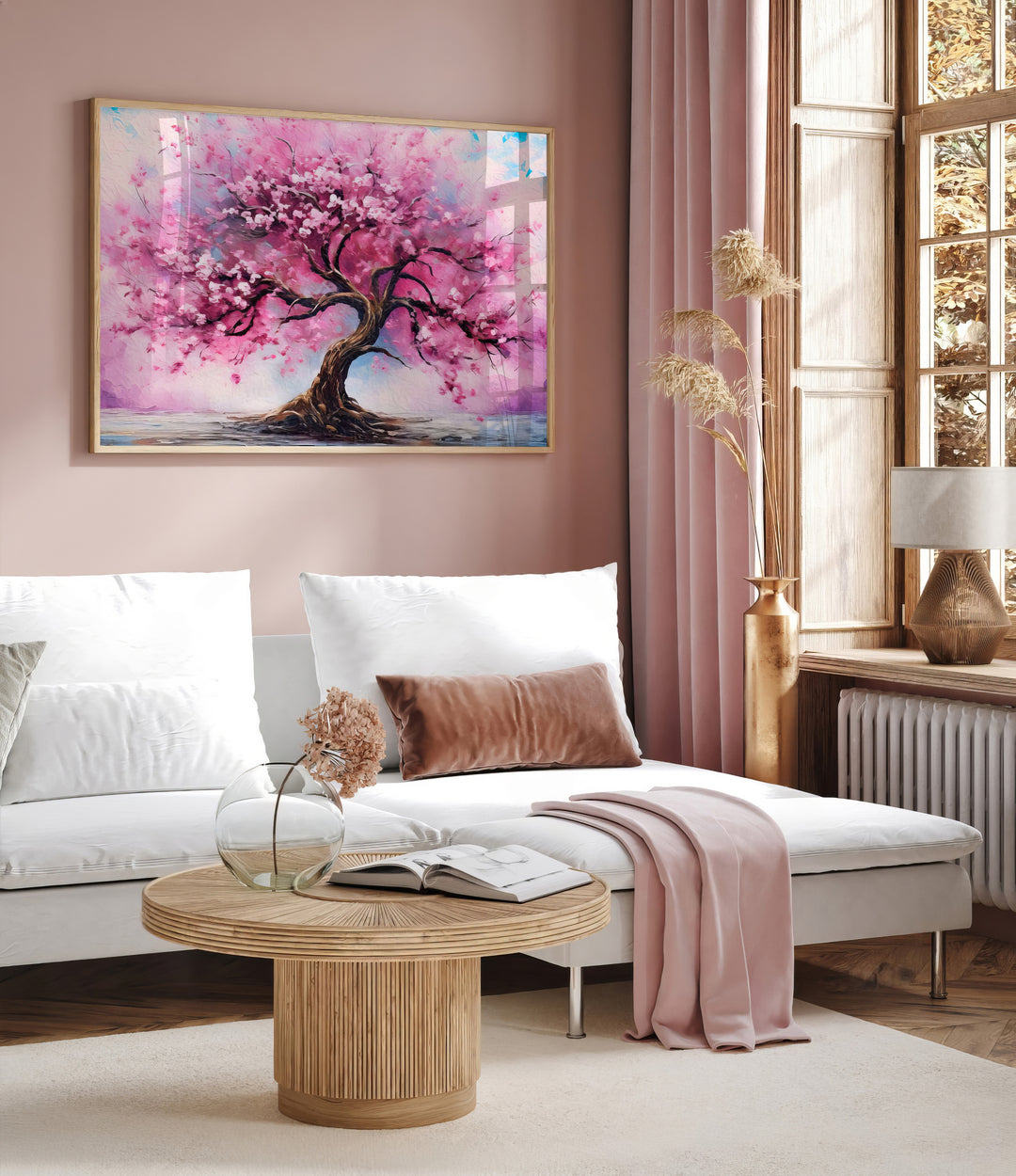 Cherry Blossom Tree of Life Canvas – Pink Tree Art