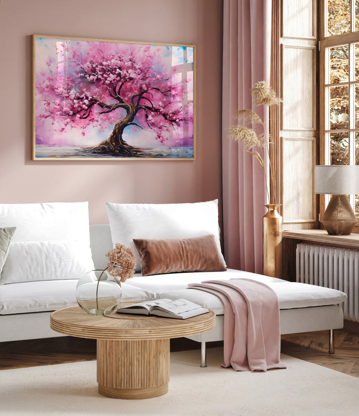 Cherry Blossom Tree of Life Canvas – Pink Tree Art