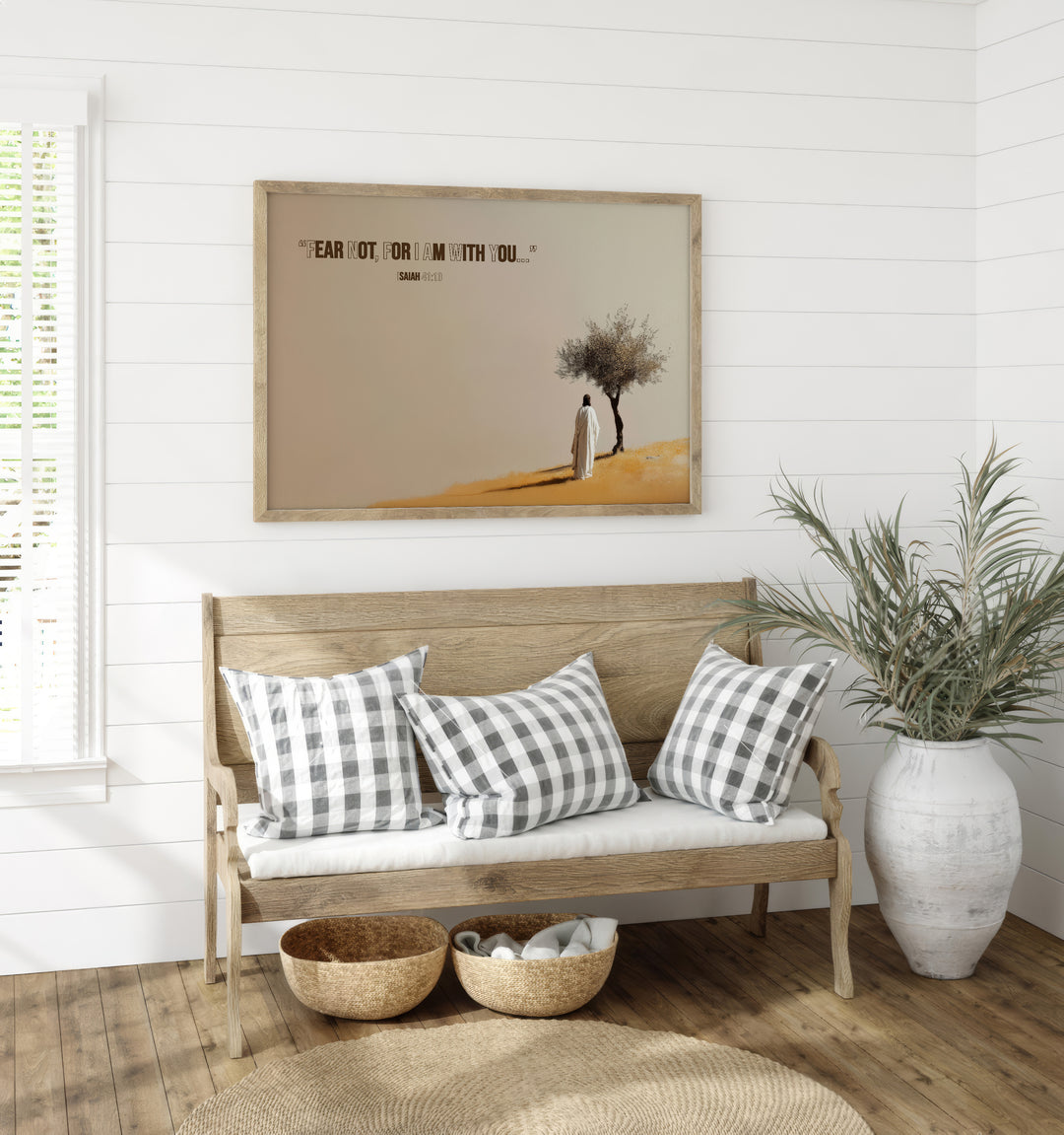 Fear Not for I Am With You Canvas – Minimalist Christian Wall Art