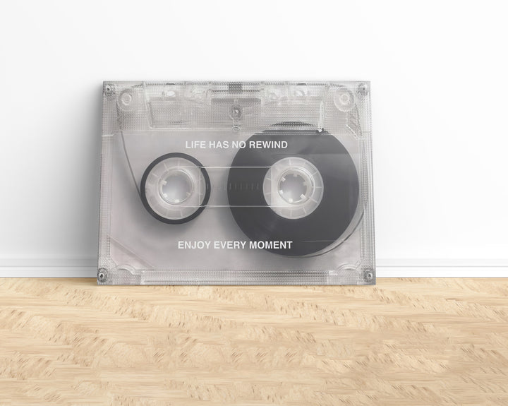 Life Has No Rewind Motivational Canvas Print