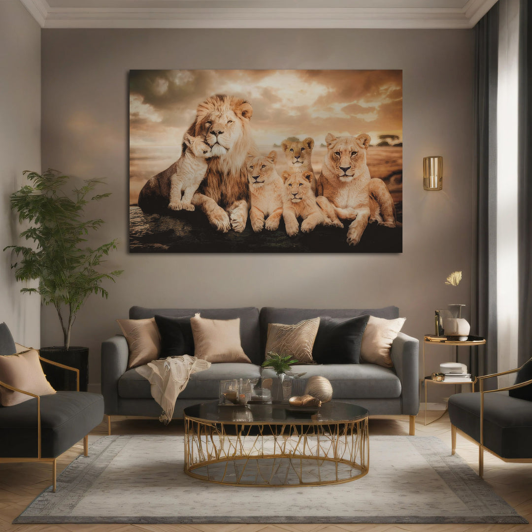 Lion Family Wall Art
