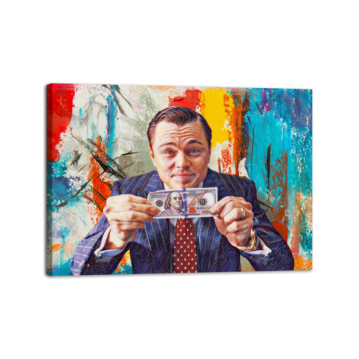 Wolf of Wall Street, Canvas Wall Art, Money Talks, Modern Pop Art