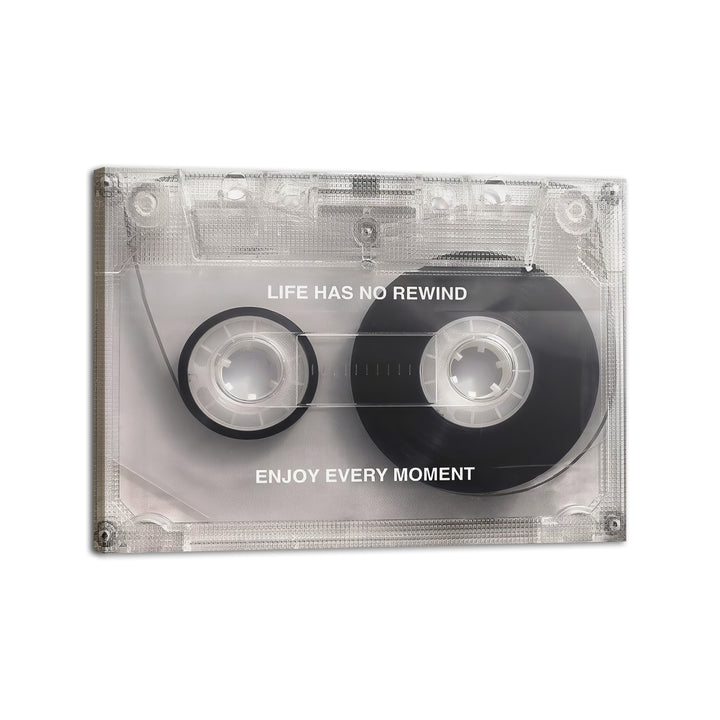 Life Has No Rewind Motivational Canvas Print