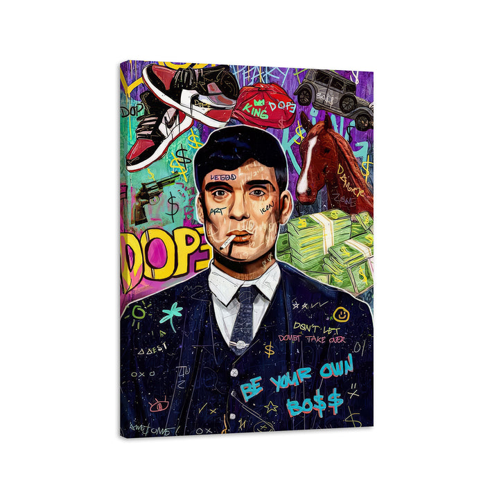 Thomas Shelby Street Art Canvas Print Inspirational Quotes Peaky Blinders Inspired