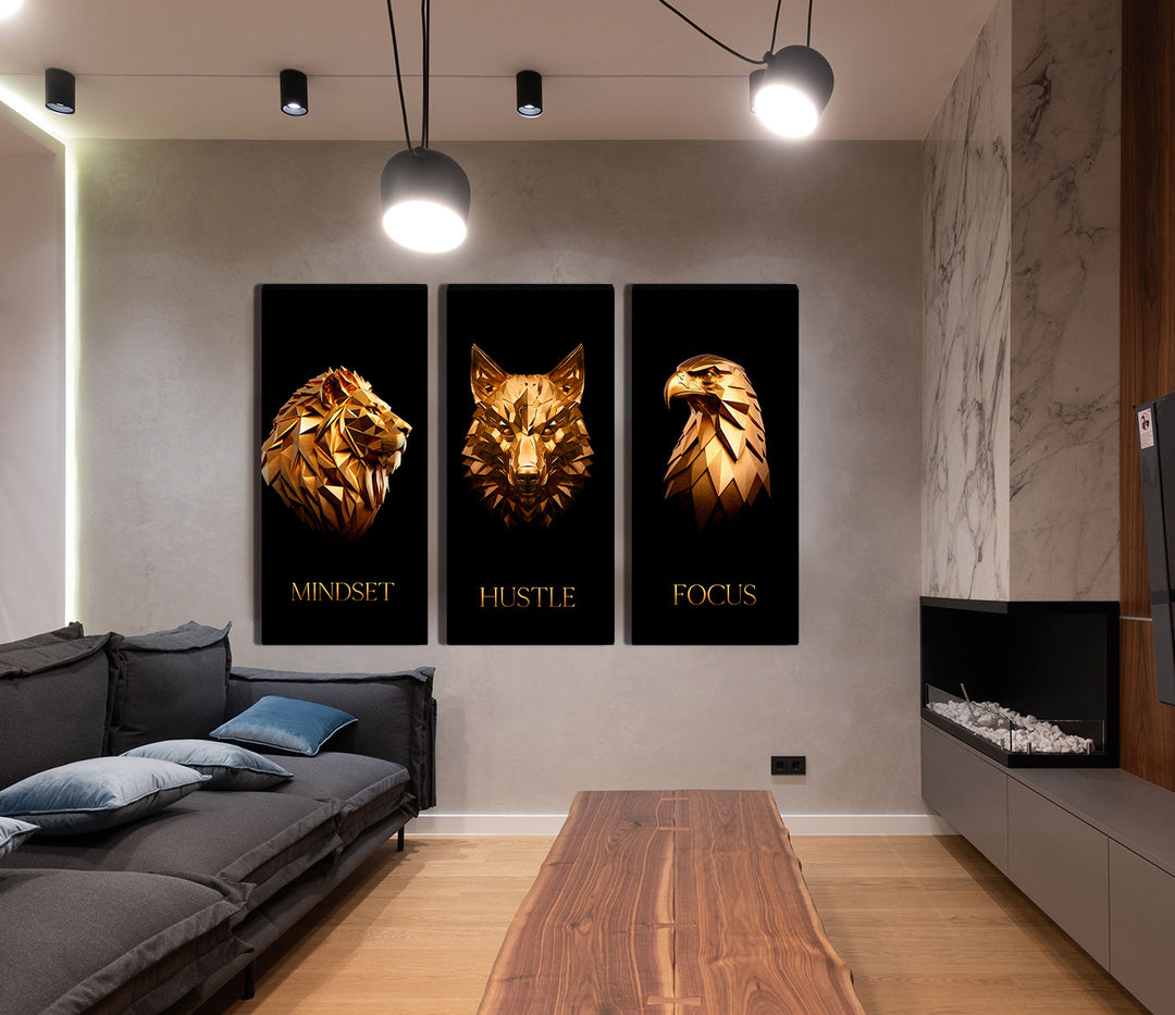 Gold Motivational Home Office Decor