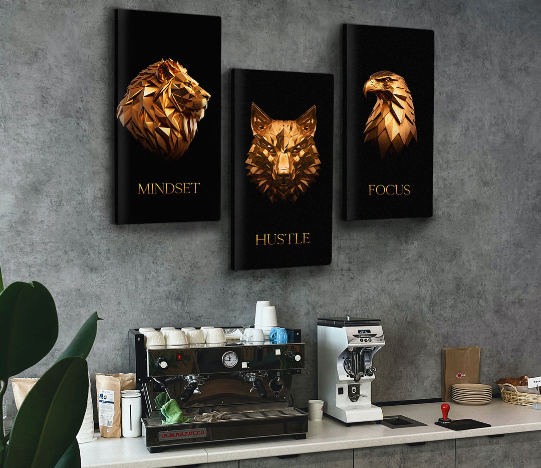 Gold Motivational Home Office Decor