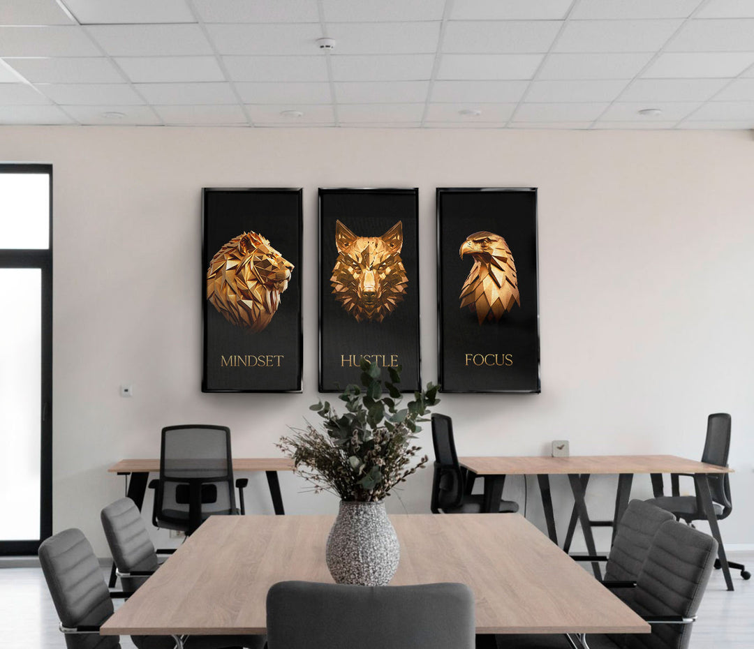 Gold Motivational Home Office Decor