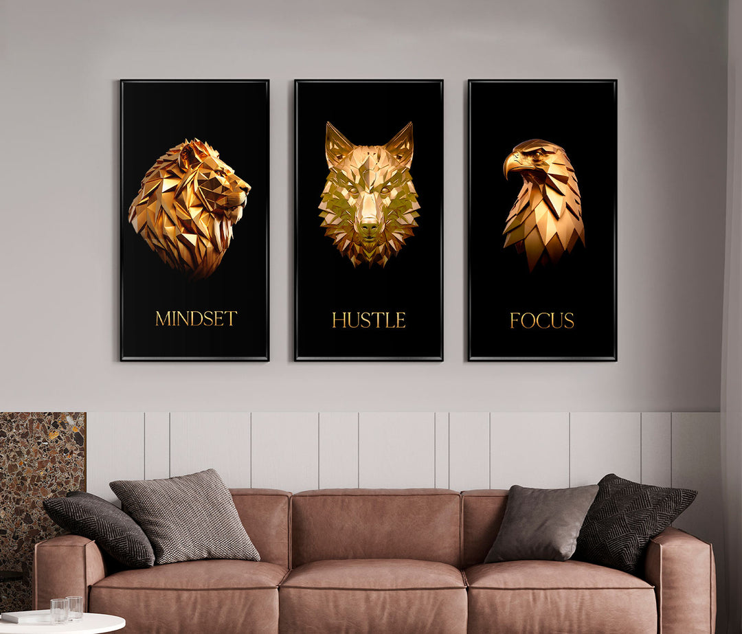 Gold Motivational Home Office Decor