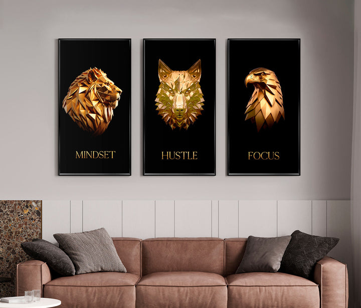 Gold Motivational Home Office Decor