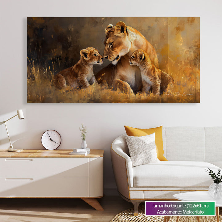 Lioness and Motherly Love Painting