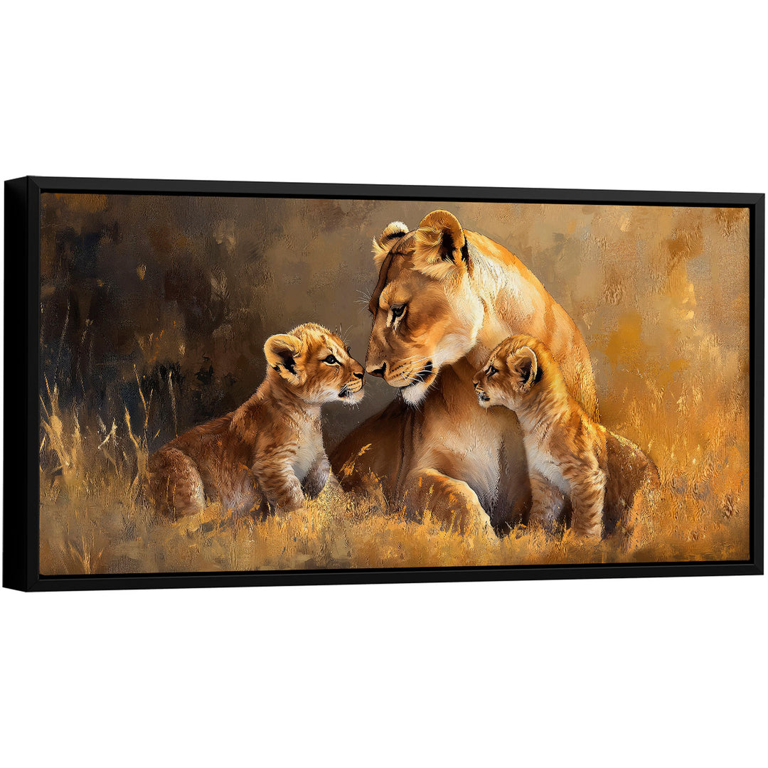 Lioness and Motherly Love Painting