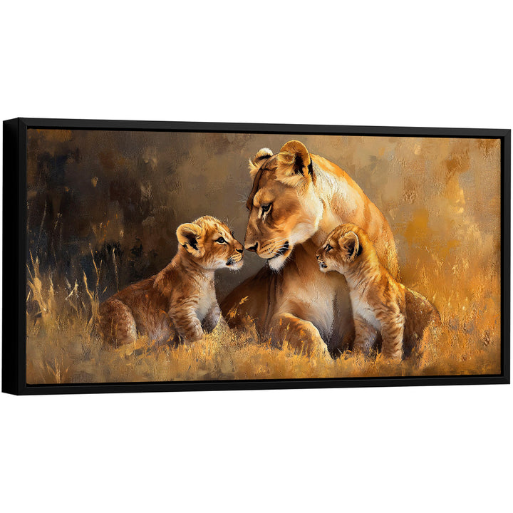 Lioness and Motherly Love Painting