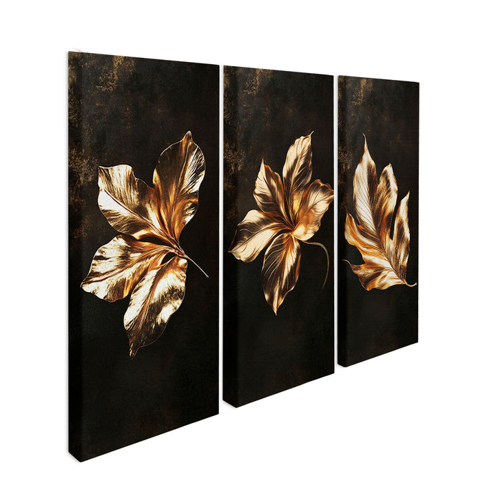 Harmony Frame of Golden Leaves 3 Pieces