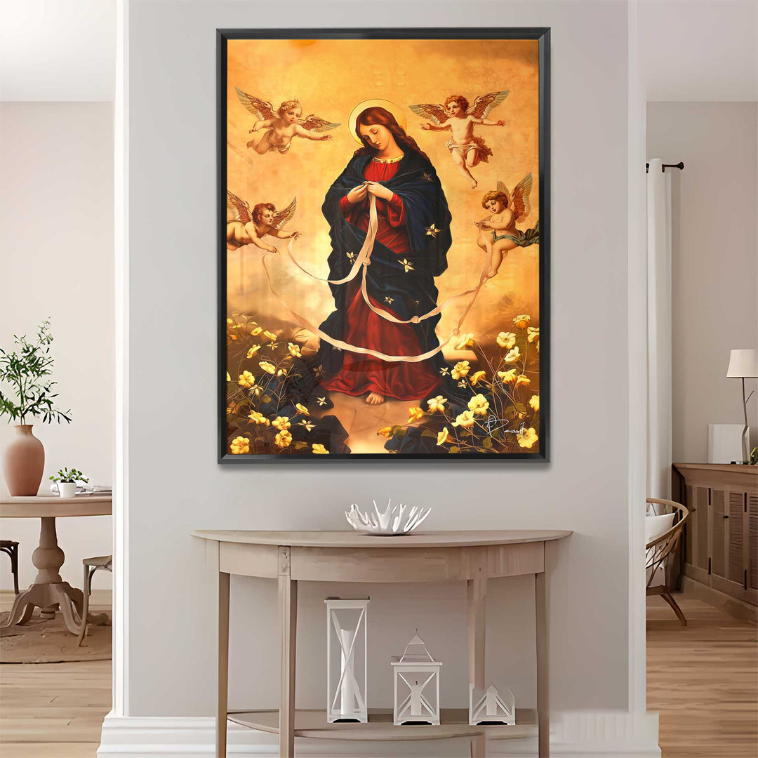 Our Lady Undoer of Knots – Framed Catholic Canvas Art
