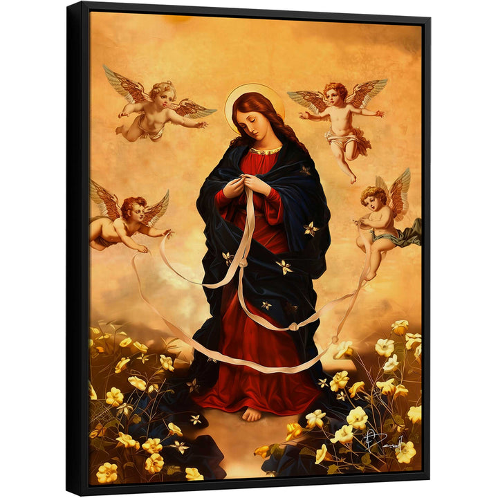 Our Lady Undoer of Knots – Framed Catholic Canvas Art
