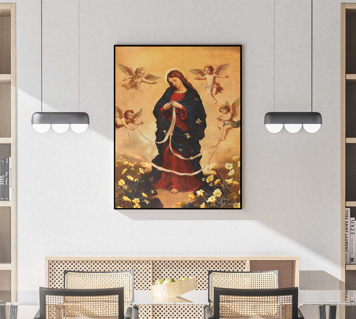 Our Lady Undoer of Knots – Framed Catholic Canvas Art