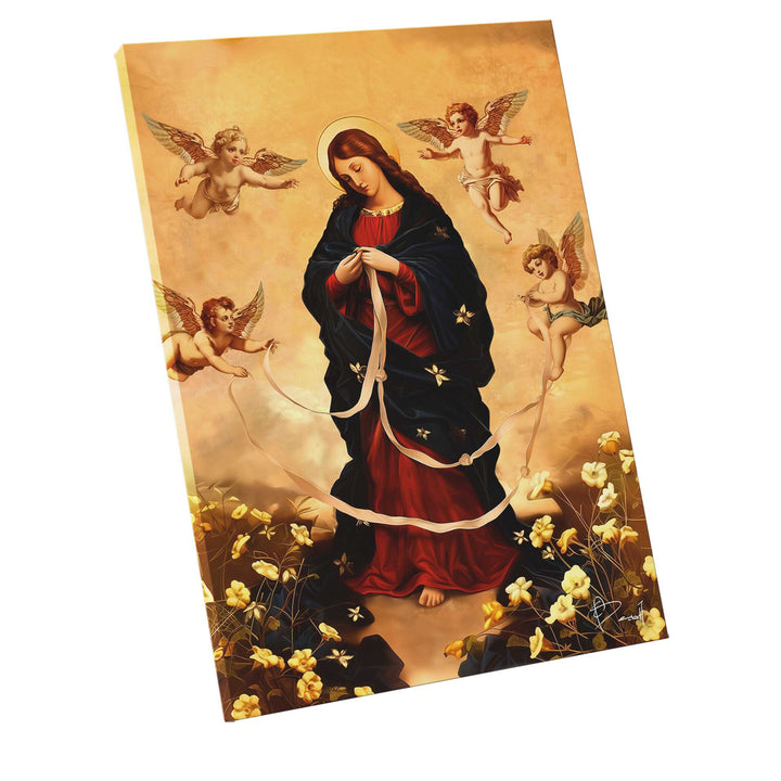 Our Lady Undoer of Knots – Framed Catholic Canvas Art