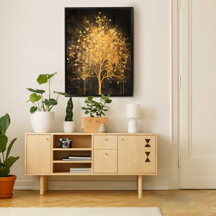 Golden Sacred Tree Painting