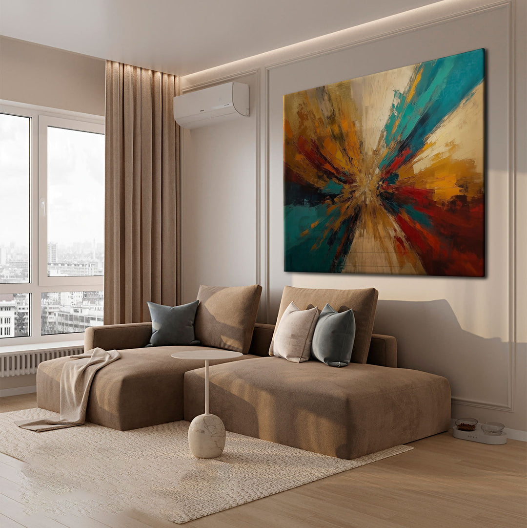 Abstract Painting Collision of Tones