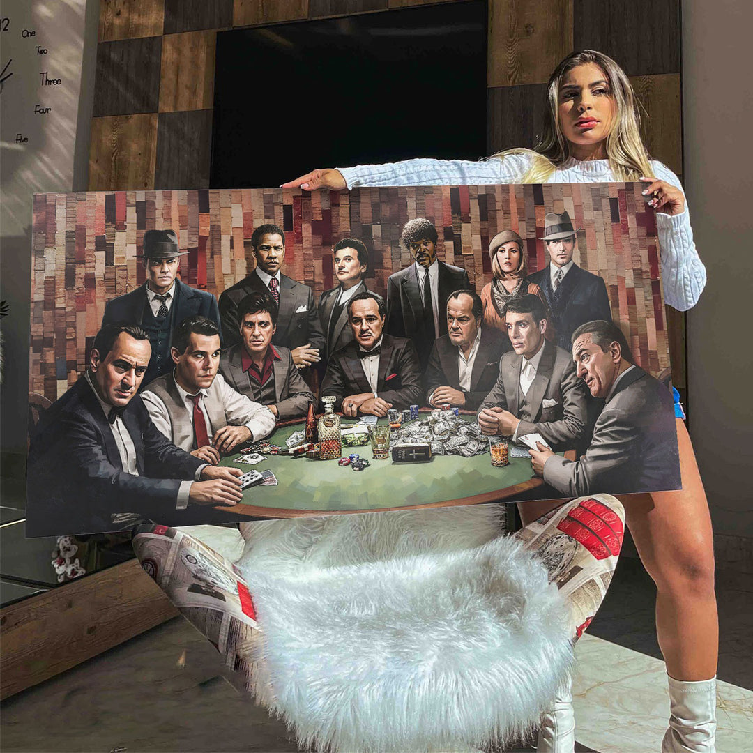 Hollywood Gangsters Club Canvas – Hollywood Film Mobsters Wall Art