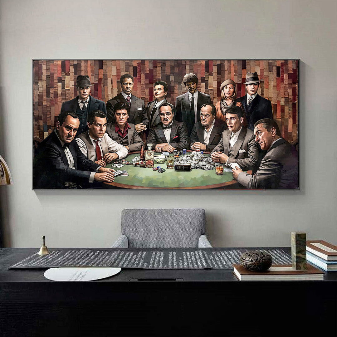Hollywood Gangsters Club Canvas – Hollywood Film Mobsters Wall Art