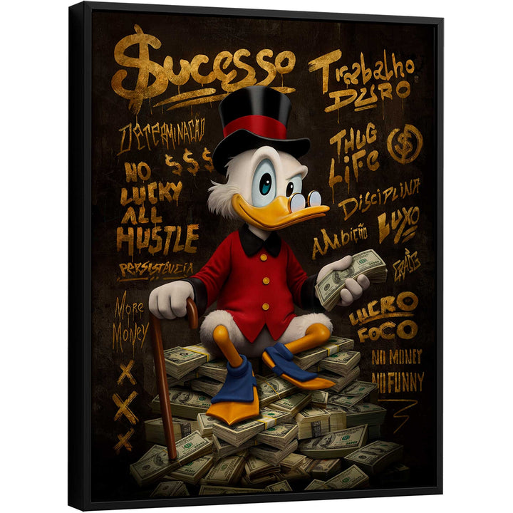 Donald Duck Success Money Pop Graffiti Wall Art