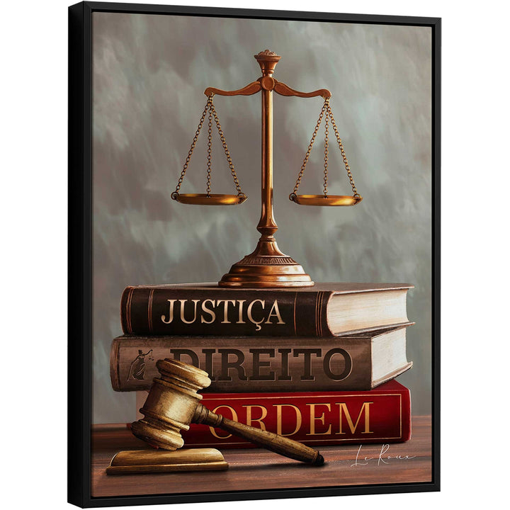 Justice Symbols Canvas Print – Law Office Wall Art with Scales