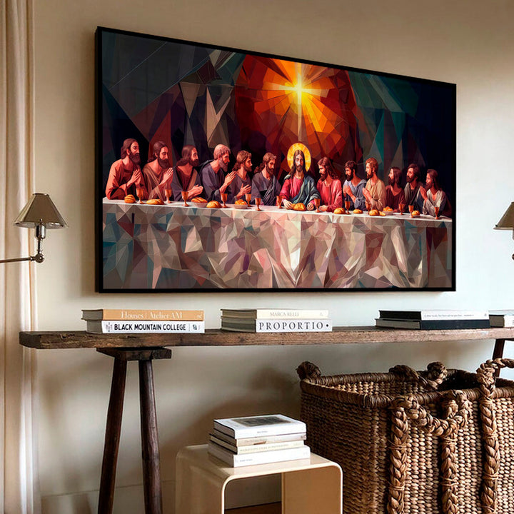 Geometric Holy Supper Canvas Print