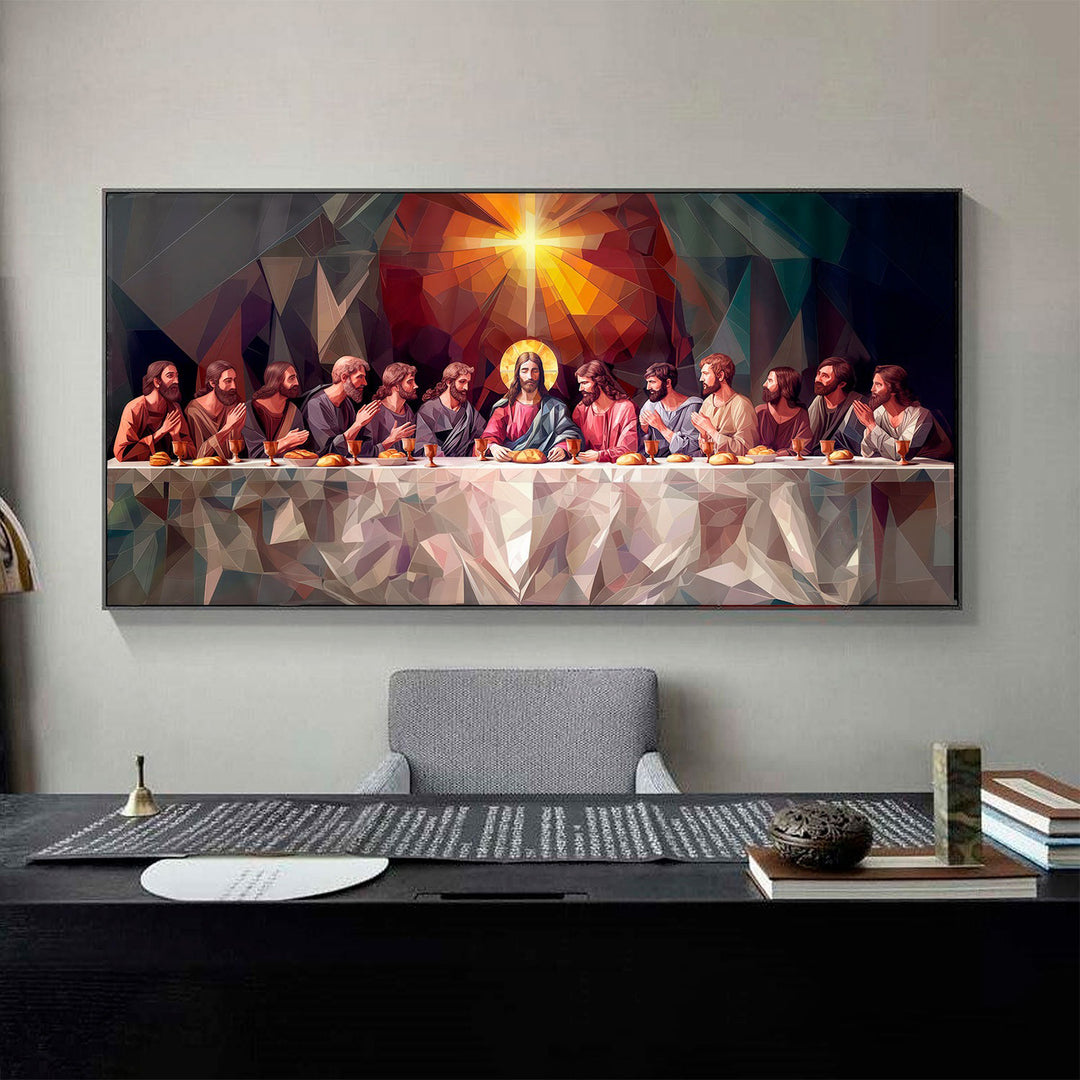 Geometric Holy Supper Canvas Print