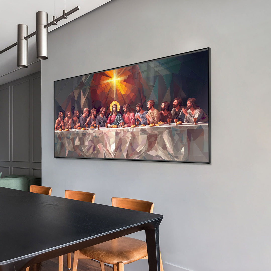 Geometric Holy Supper Canvas Print