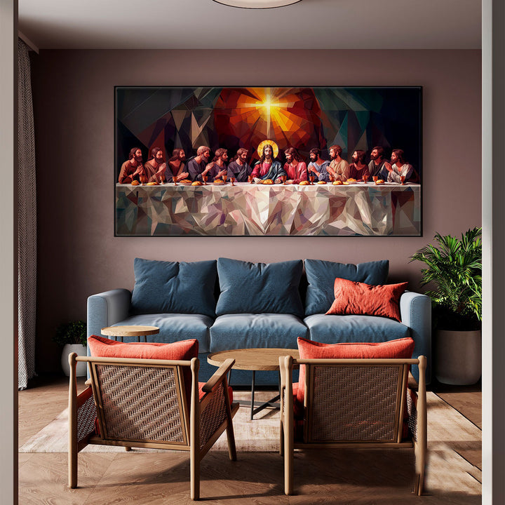 Geometric Holy Supper Canvas Print