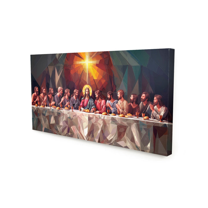 Geometric Holy Supper Canvas Print