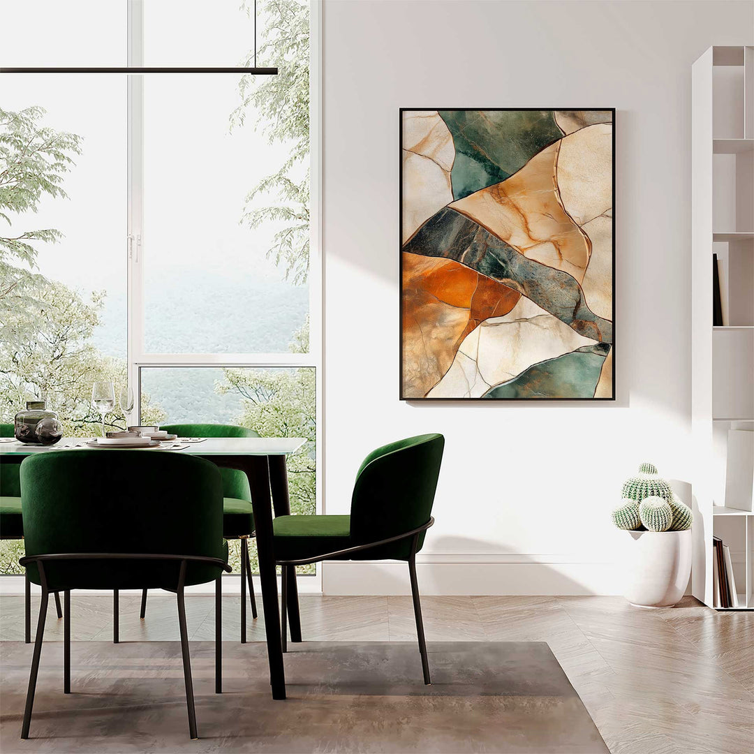 Abstract Colorful Marble Lines