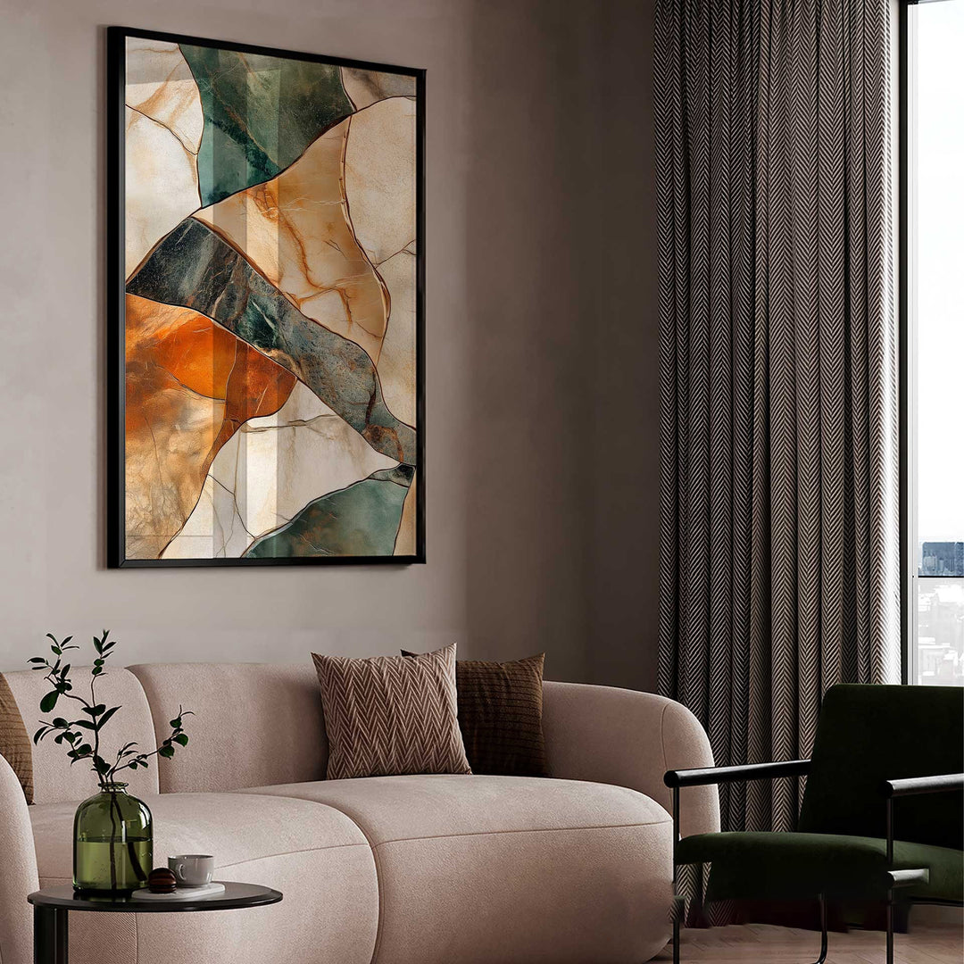 Abstract Colorful Marble Lines