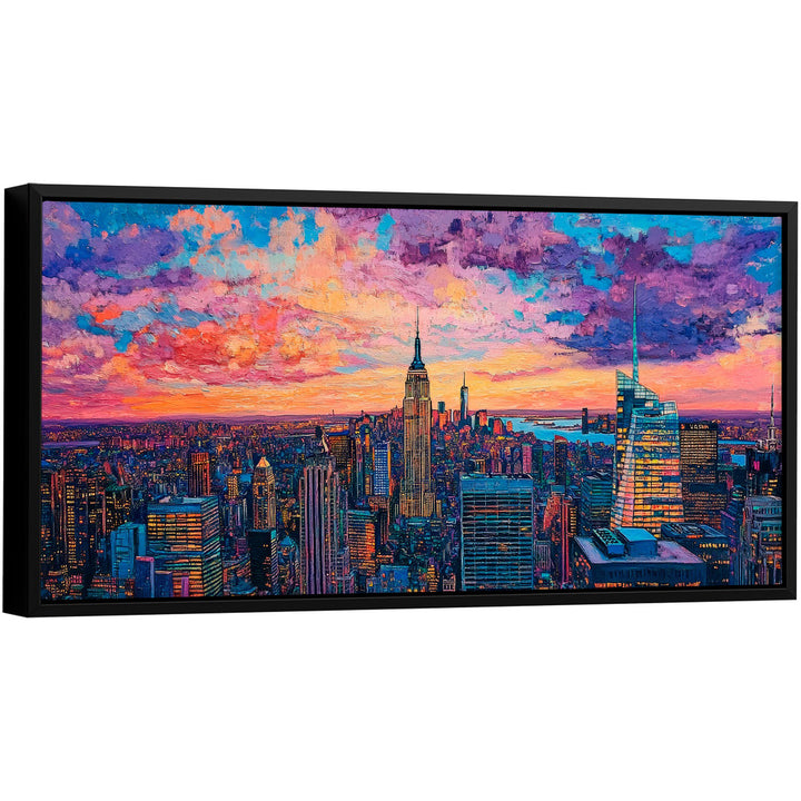 New York City Sunrise Canvas Print – Urban Skyline Wall Art