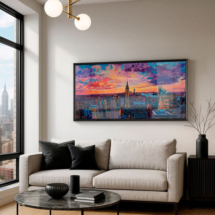 New York City Sunrise Canvas Print – Urban Skyline Wall Art
