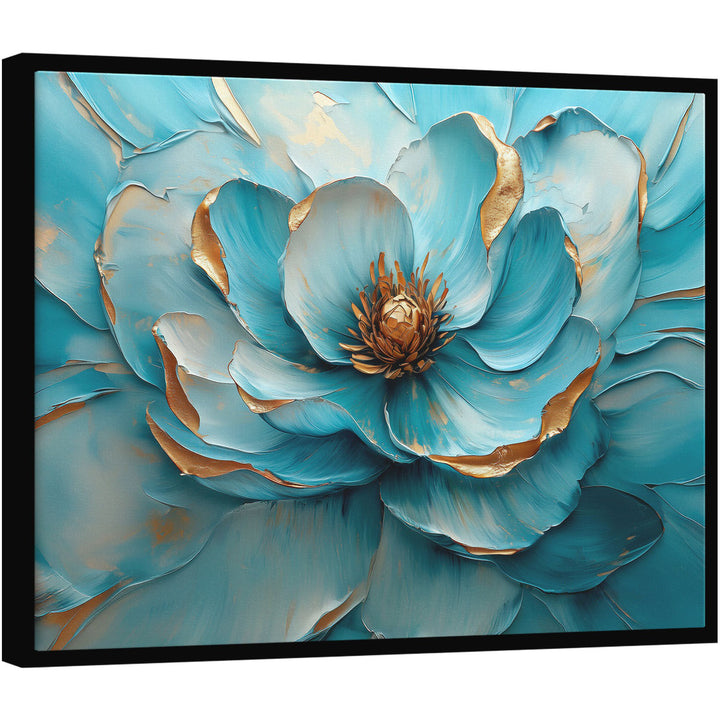 Blue Petal Abstract Wall Art