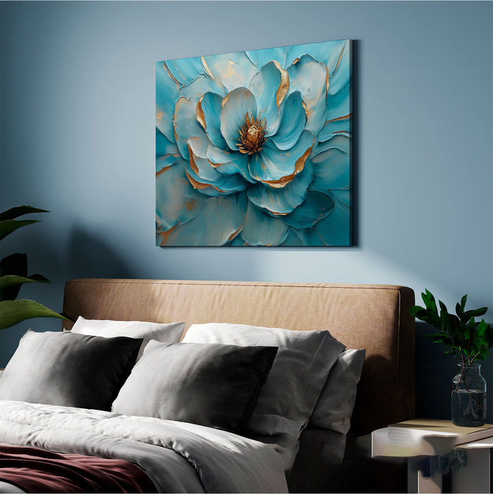 Blue Petal Abstract Wall Art