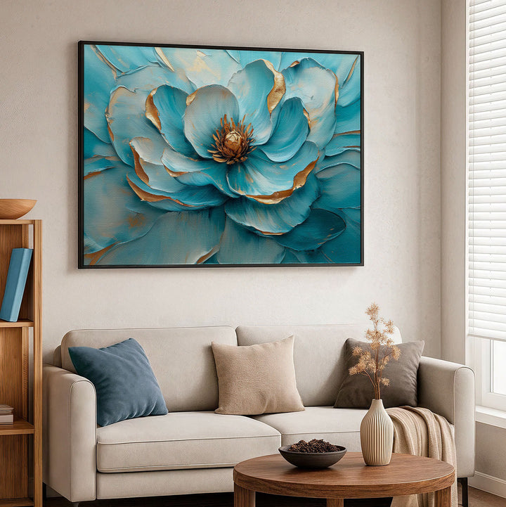 Blue Petal Abstract Wall Art